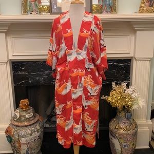 Beautiful crane print “Forever 21” kimono